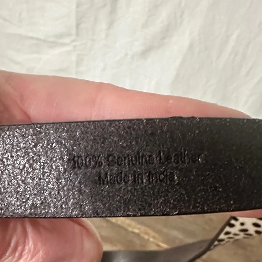 Leopard Print Women’s Belt - Black and Tan